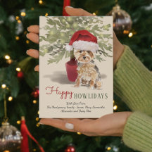 Lycklig Howlidays Watercolor Yorkshire Terrier