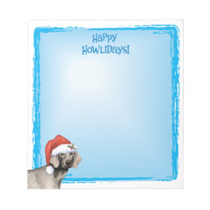 Lycklig Howlidays Weimaraner Anteckningsblock