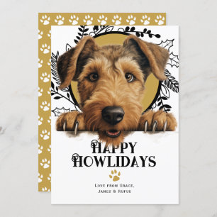 Lycklig Howlidays Welsh Terrier Hund jul Julkort
