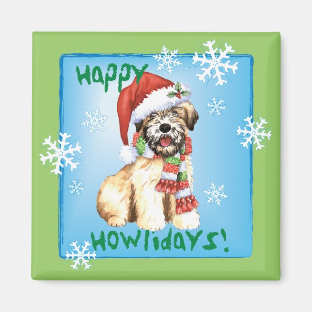 Lycklig Howlidays Wheaten Magnet (Framsidan)