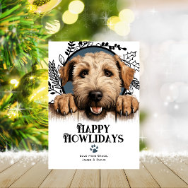 Lycklig Howlidays Wheaten Terrier Hund jul Julkort