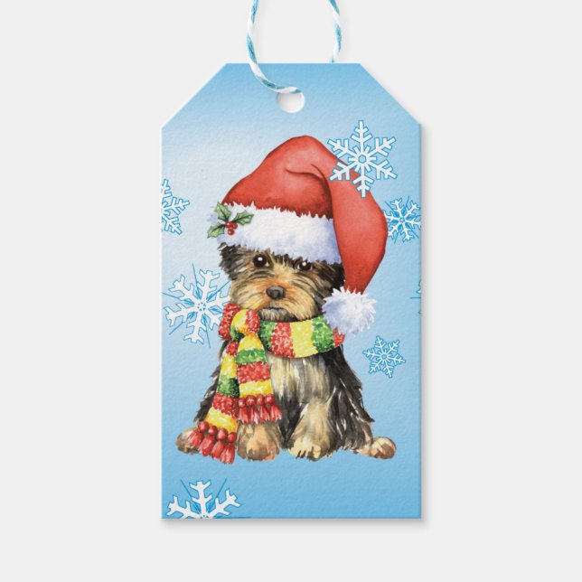 Lycklig Howlidays Yorkie Presentetikett (Framsidan)