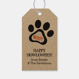 Lycklig Howloween Hund älskare Halloween Gift Märk Presentetikett