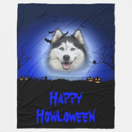 Lycklig Howloween Husky Fleecefilt