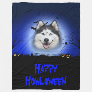 Lycklig Howloween Husky Fleecefilt