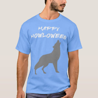 Lycklig Howloween med ihålig varg T Shirt