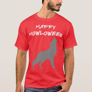 Lycklig Howloween med ihålig varg T Shirt