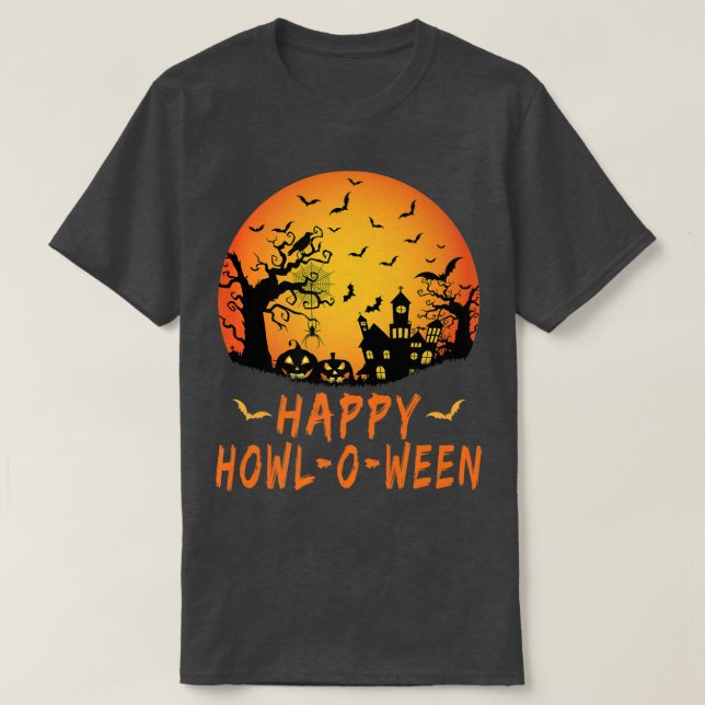 Lycklig Howloween, Scary Spooky Spider Fladdermus, T Shirt (Design framsida)