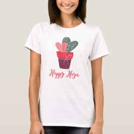 Lycklig Hoya Kärlek Hearts Romantic Valentines day T Shirt