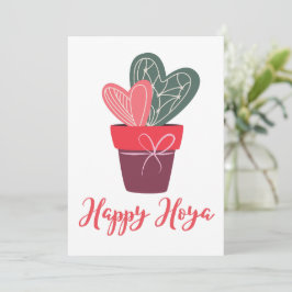 Lycklig Hoya Söt Kärlek Alla Hjärtans Dag Romantis Julkort