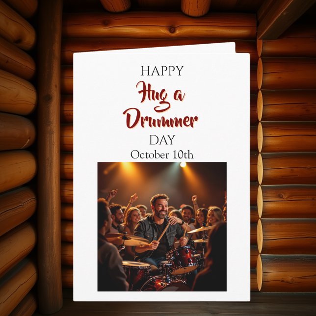 Lycklig Hug en Drummer Day | Lustiga Helgdagar Kort (Skapare uppladdad)