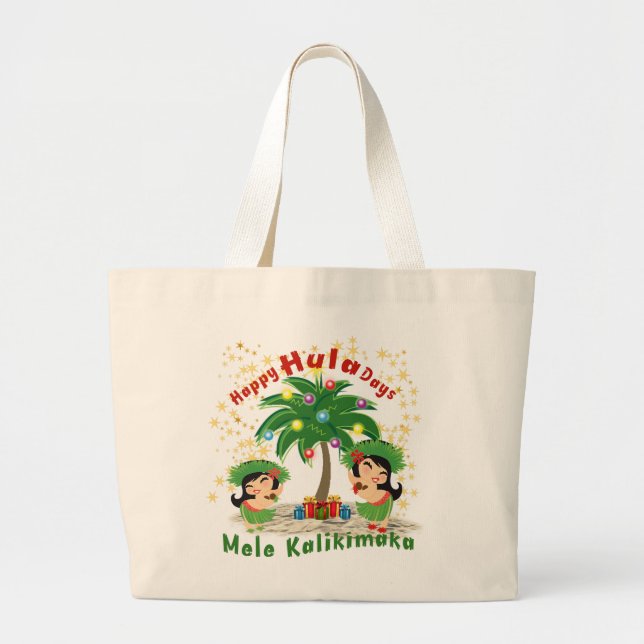 Lycklig Hula Days 3 Large Tote Jumbo Tygkasse (Framsidan)