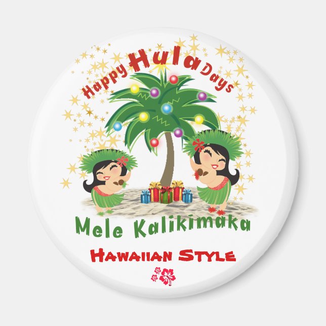 Lycklig Hula Days 3 Magnet (Framsidan)