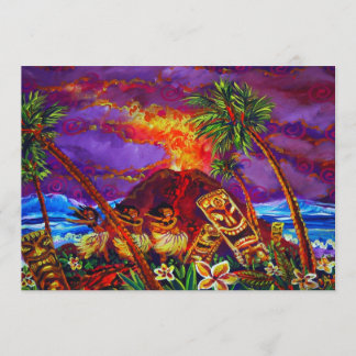 Lycklig Hula för CBjork partyinbjudningar Lava Inbjudningar