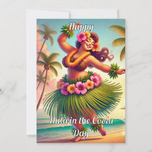 Lycklig Hula i Coola-dagen Julkort