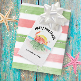 Lycklig Huladays Crab Hawaiian Tropical Jul Presentetikett