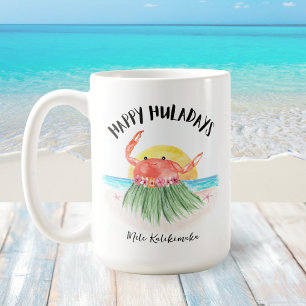 Lycklig Huladays Crab Tropical Beach-jul Kaffemugg