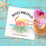 Lycklig Huladays Crab Tropical Beach-jul Pappersservett<br><div class="desc">Inbelägra ert festliga firande med ett stänk i tropiska humor med dessa "Lycklig Huladays Crab Tropical Beach Napkins" som har en söt krabbhula som dansar i sol vid havet vinkarare, redo att le åt era gästers ansikte. De här blöjorna är perfekten som blandar helgdag och biskopsviber, medan det humoristiska budskapet...</div>
