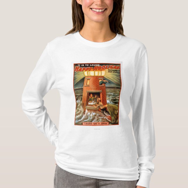 Lycklig huliganfyr- och Jonah lek Tee Shirt (Framsida)