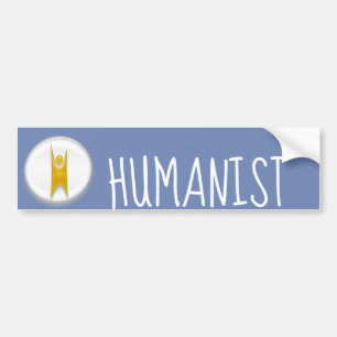 Lycklig Human Humanist Bildekal