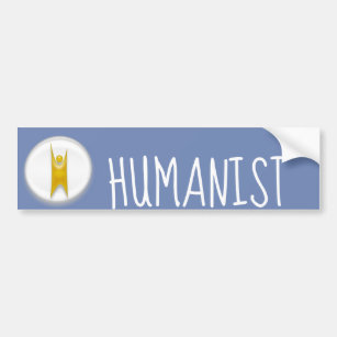Lycklig Human Humanist Bildekal