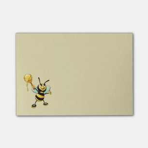 Lycklig Humla med en skop honung Post-it Block