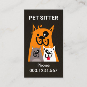 Lycklig Hund Family Pet-webbplats Visitkort