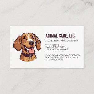 Lycklig Hund Illustration Visitkort