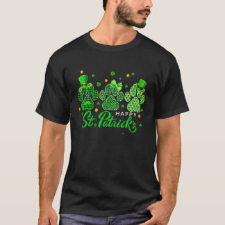 Lycklig Hund Leopard Skriv ut Hundägare St Patrick T Shirt