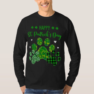 Lycklig Hund Leopard Skriv ut Hundägare St Patrick T Shirt