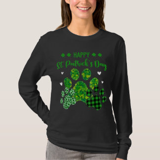 Lycklig Hund Leopard Skriv ut Hundägare St Patrick T Shirt