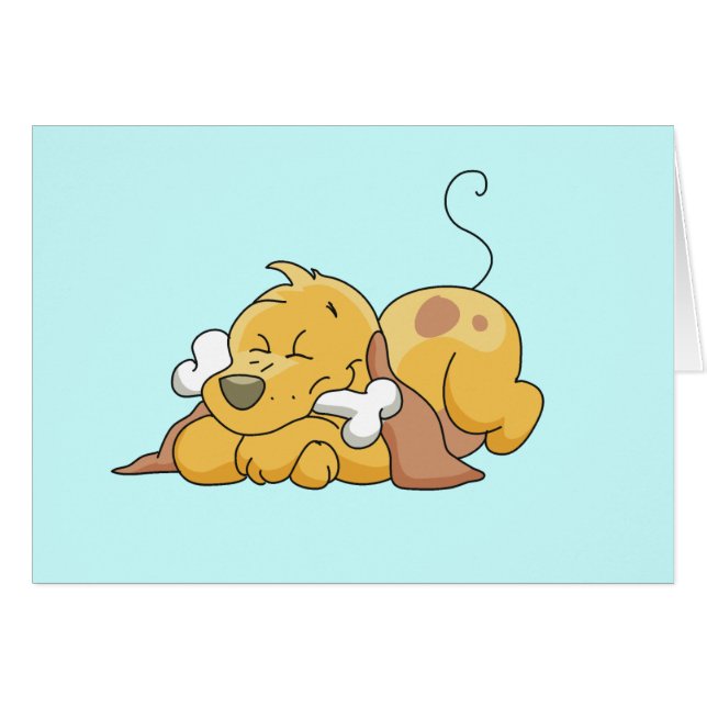 Lycklig hund med benTshirts och gåvor Hälsningskort (Framsidan Horizontal)