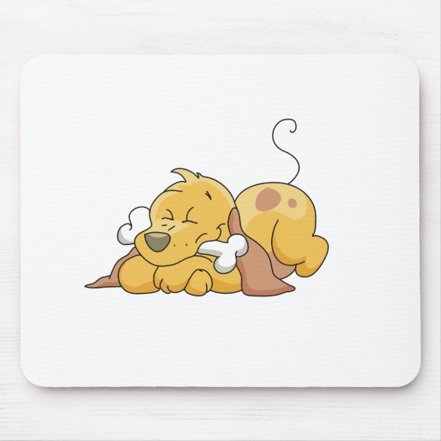 Lycklig hund med benTshirts och gåvor Musmatta (Framsidan)