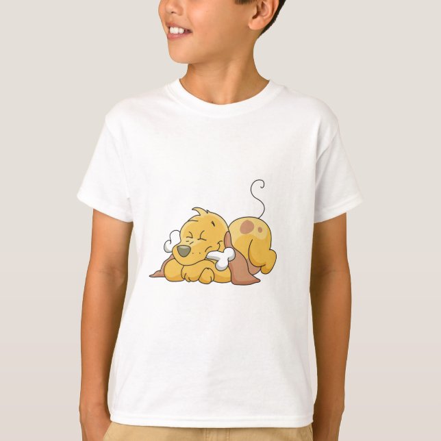 Lycklig hund med benTshirts och gåvor Tee (Framsida)