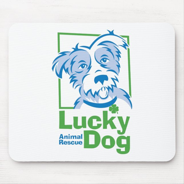 Lycklig hund Mousepad Musmatta (Framsidan)
