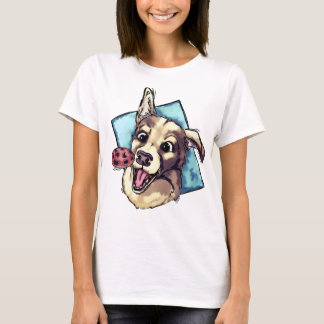 Lycklig hund och cookie t shirt