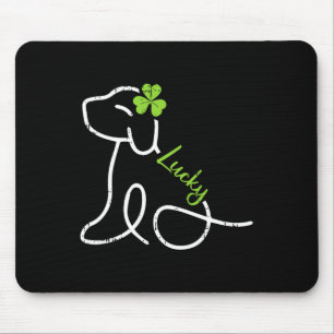 Lycklig hund St Patricks Day Söt irländsk valp Sha Musmatta