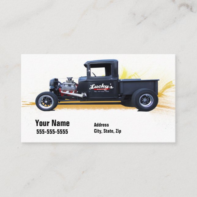 Lycklig hund visitkort (Framsida)