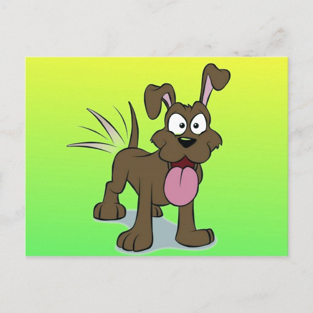 Lycklig Hund Vykort (Framsida)