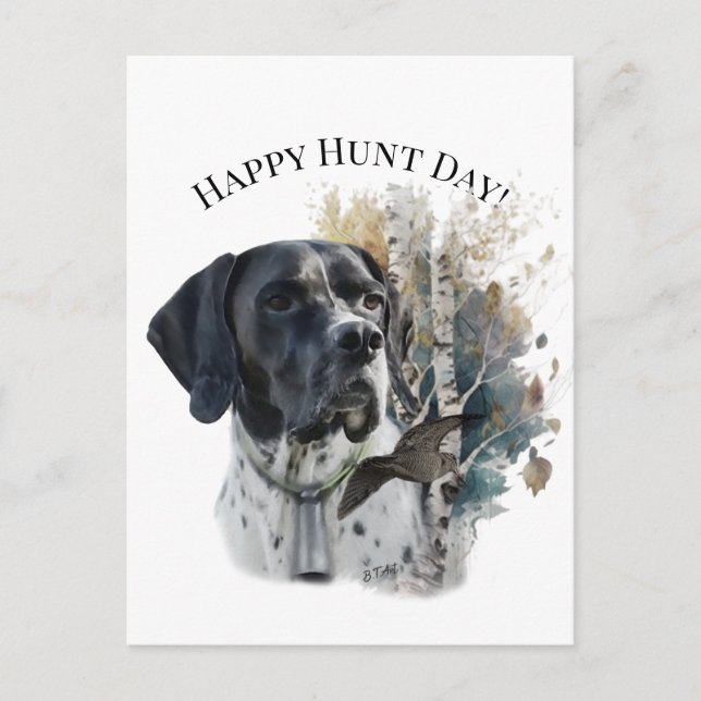 Lycklig Hunt Day! Vykort (Framsida)