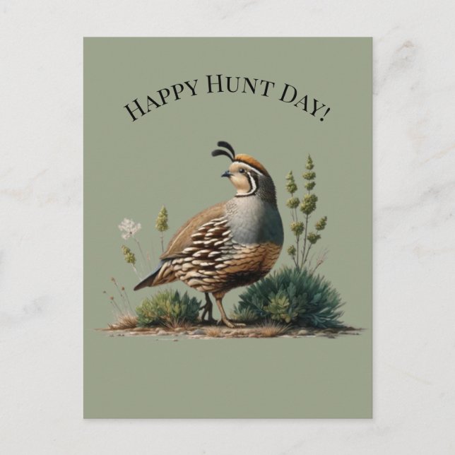 Lycklig Hunt Day! Vykort (Framsida)