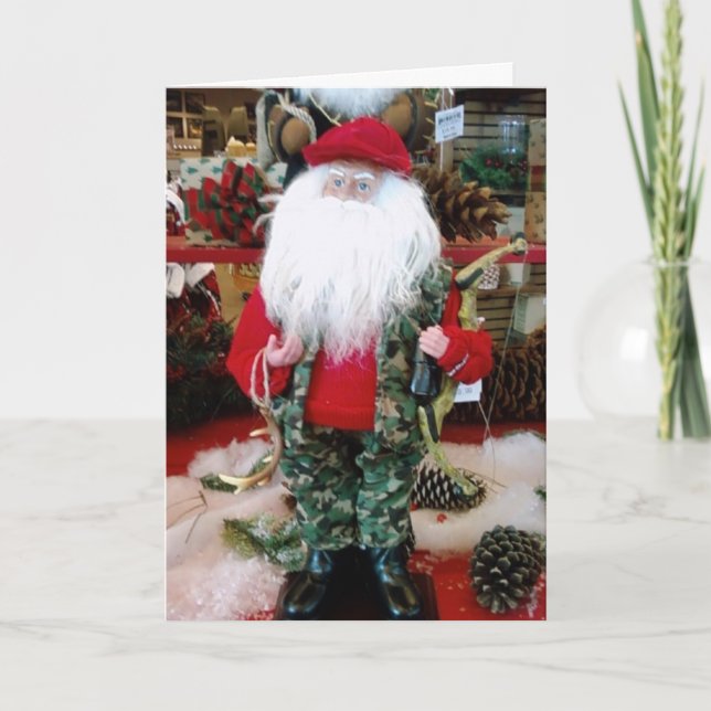 ’LYCKLIG HUNTING SANTA’ HELGKORT (Framsida)