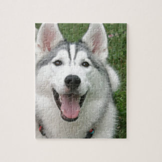 Lycklig Husky Pussel