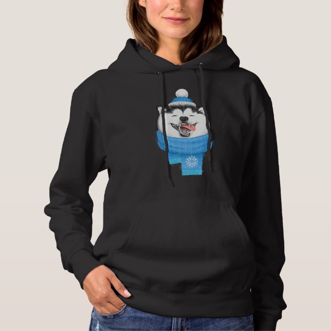 Lycklig Husky T Shirt (Framsida)