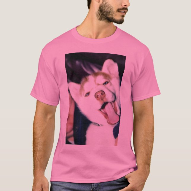 Lycklig Husky Tee Shirt (Framsida)