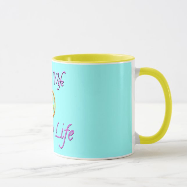 Lycklig Hustru Lyckligt Liv Ansiktsmugg Mugg (Höger)
