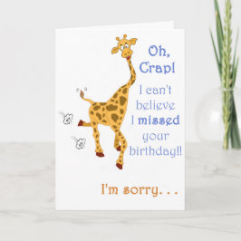 Lycklig i Belated Birthday! Kort