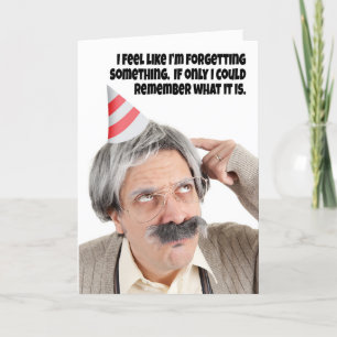 Lycklig i Belgrad Birthday förvirrade gamle Guy Hu Helgkort