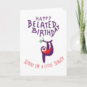 Lycklig i födelsedagen. Förlåt att jag är lite sen Kort