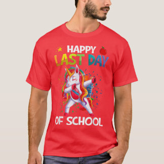 Lycklig i förra dagen, skoldabbing Unicorn Summer  T Shirt